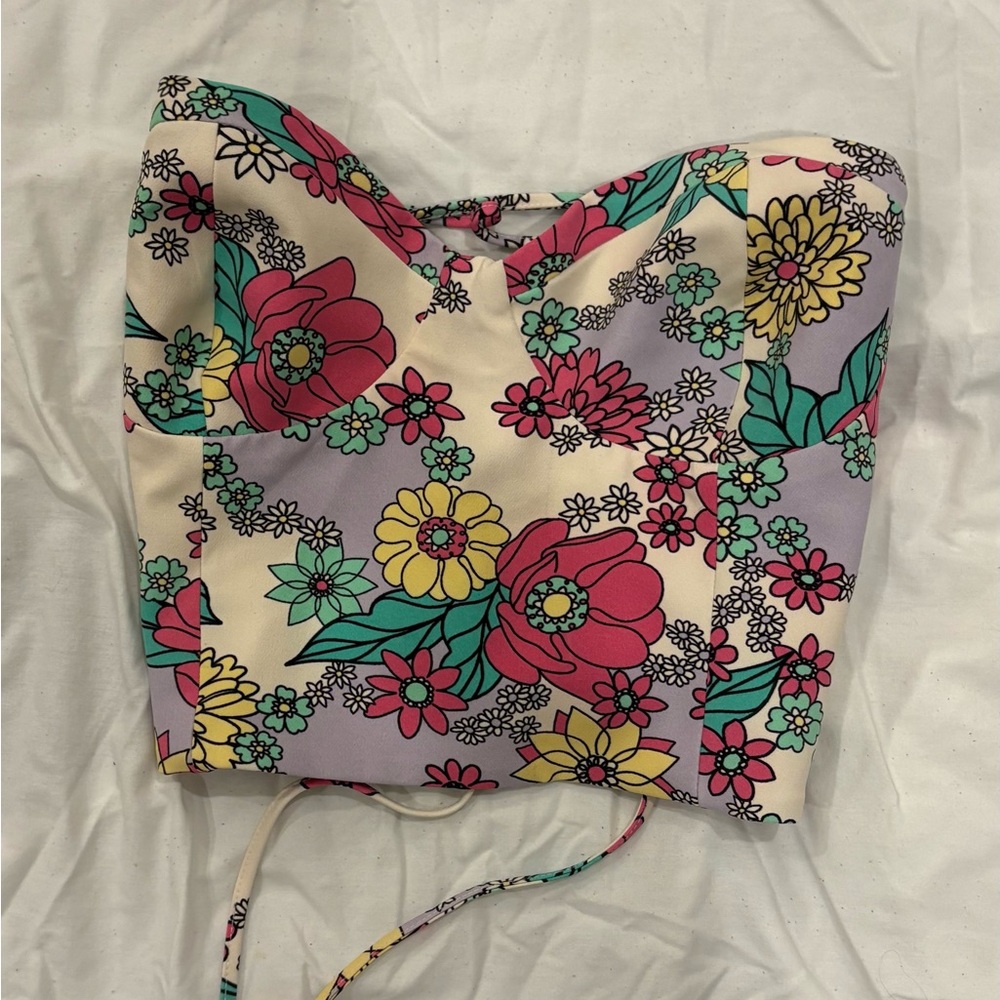 Floral Bustier Top